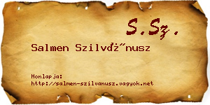 Salmen Szilvánusz névjegykártya